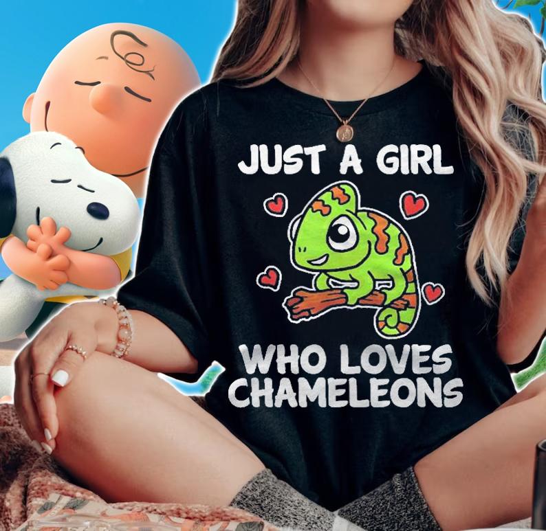 Just A Girl Who Loves Chameleons Lizard Chameleon Costume Shirt t-shirt woman shirt