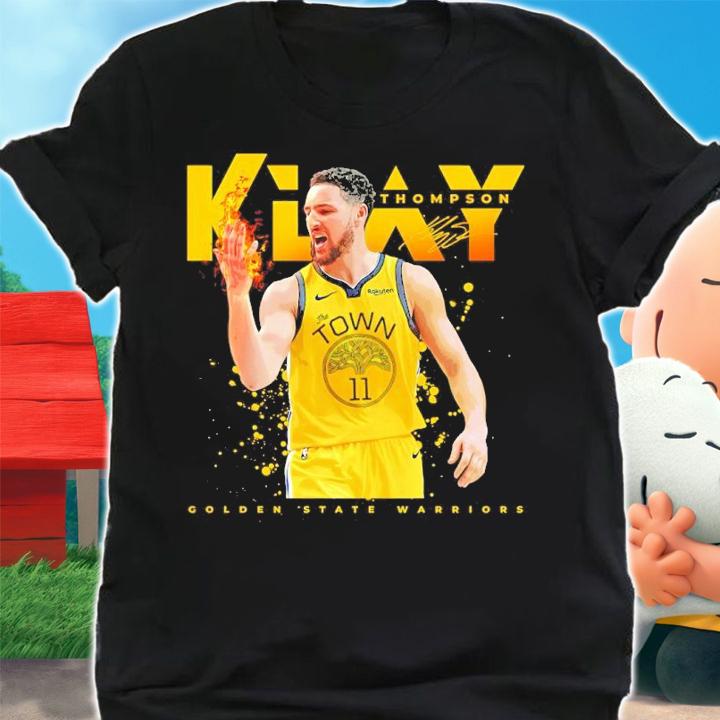 Klay Thompson On Fire Golden State Warriors Basketball Shirt t-shirt shirt