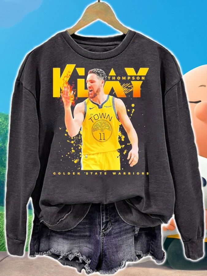 Klay Thompson On Fire Golden State Warriors Basketball Shirt t-shirt sweatshirt