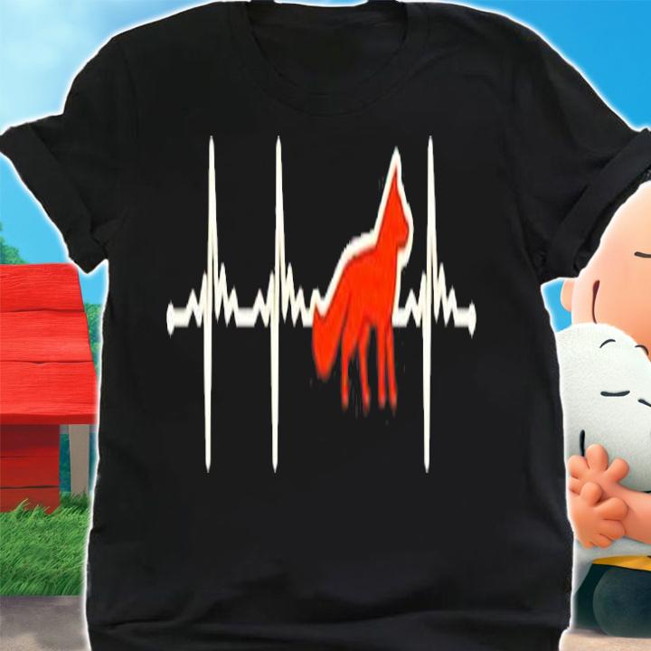 Funny Fox Heartbeat Funny Fox T-Shirt t-shirt shirt