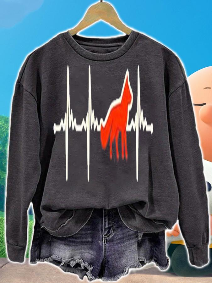 Funny Fox Heartbeat Funny Fox T-Shirt t-shirt sweatshirt