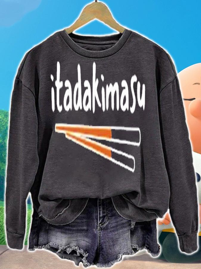 Itadakimasu Japanese Sayings Funny T-Shirt t-shirt sweatshirt