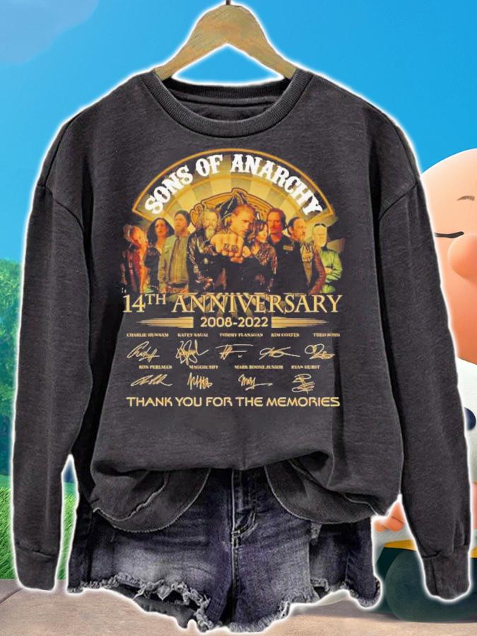 Sons Of Anarchy 14th Anniversary 2008-2022 Signatures Thank You For The Memories Shirt t-shirt sweatshirt