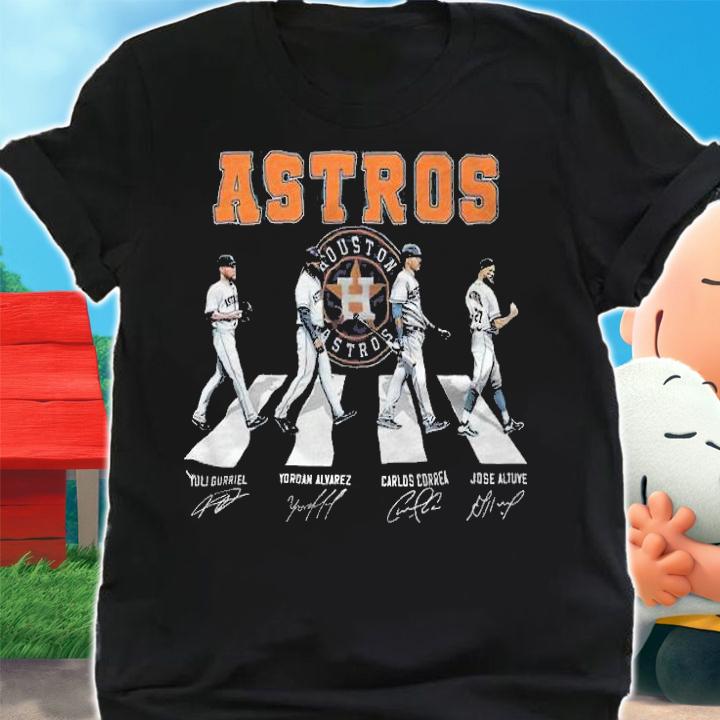 Houston astros gurriel alvarez correa altuve abbey road signatures shirt t-shirt