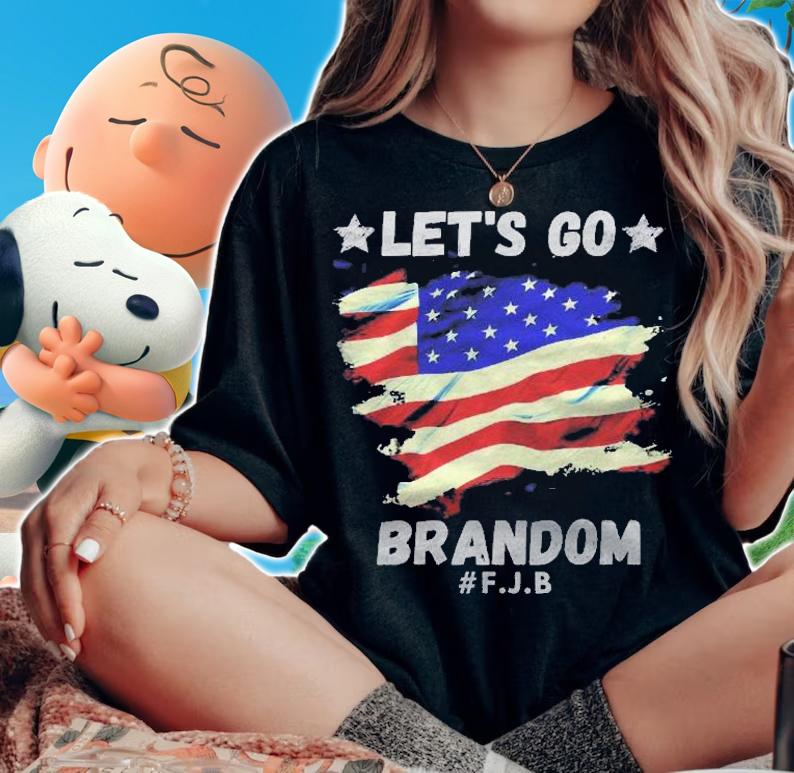 Lets Go Brandon Usa Conservative Flag Shirt t-shirt woman shirt