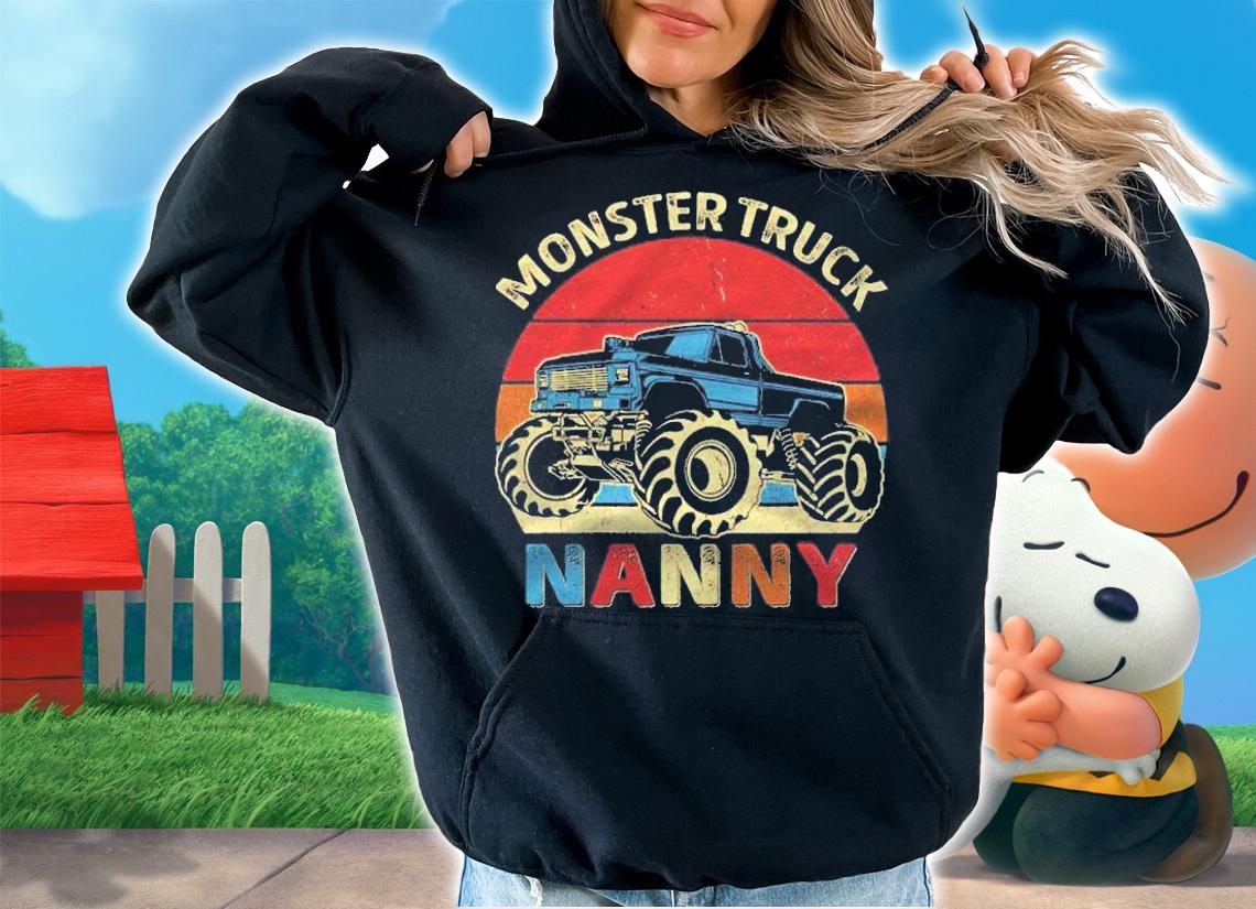 Monster Truck Nanny Matching Family Birthday Party Shirt t-shirt