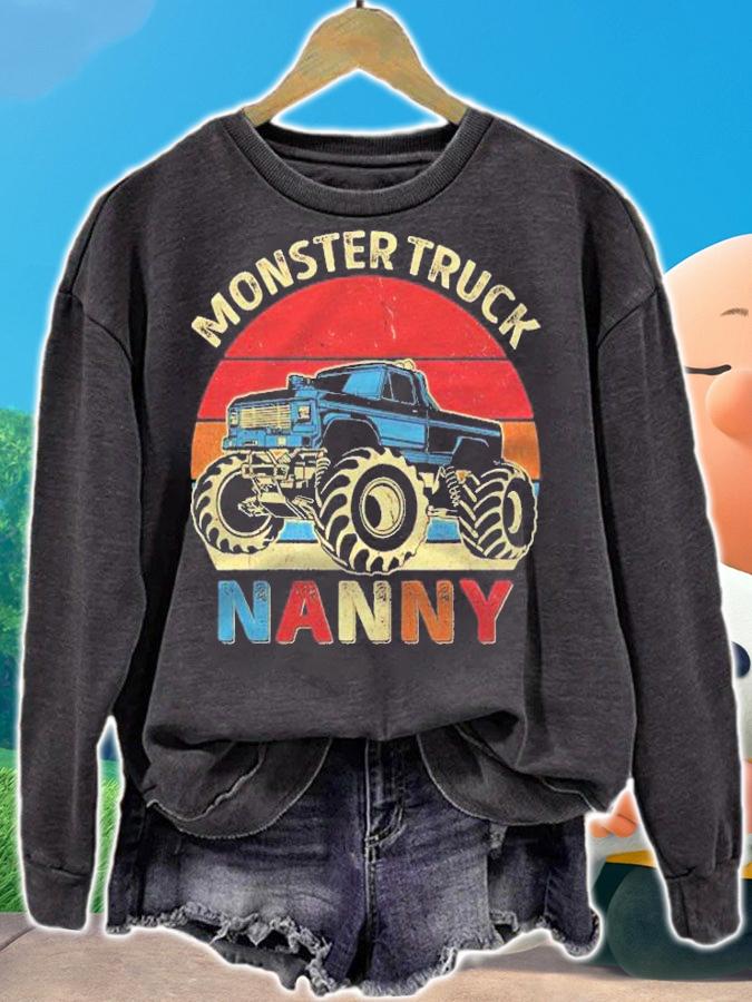 Monster Truck Nanny Matching Family Birthday Party Shirt t-shirt