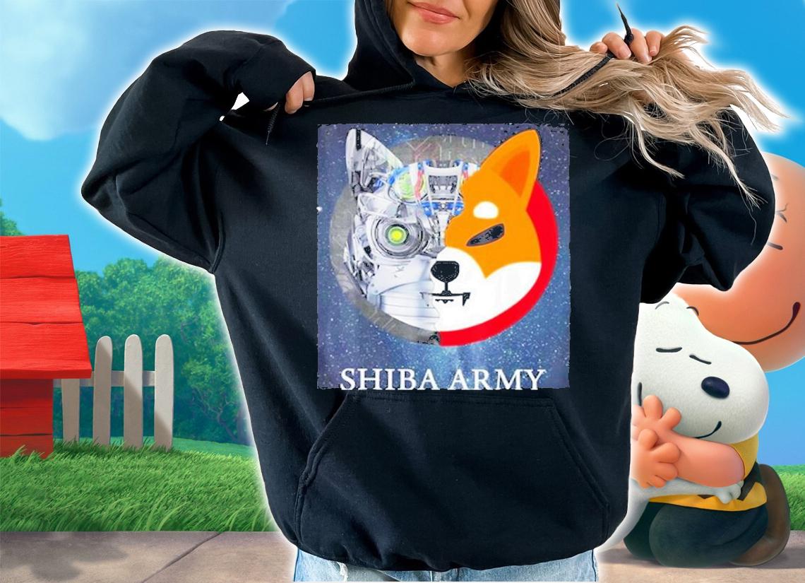 Shibu Inu Crypto Shiba Army Hold To The Moon T-Shirt t-shirt hoodie