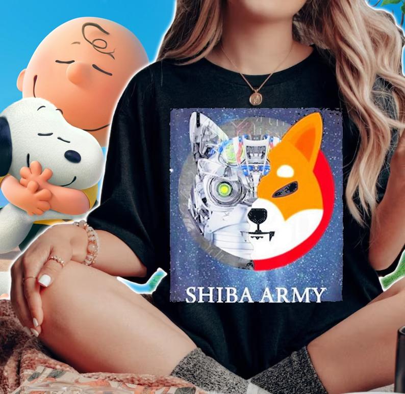 Shibu Inu Crypto Shiba Army Hold To The Moon T-Shirt t-shirt woman shirt