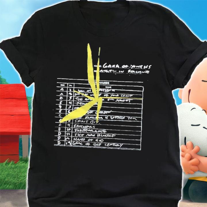 Space mirror tracklist T-shirt t-shirt shirt