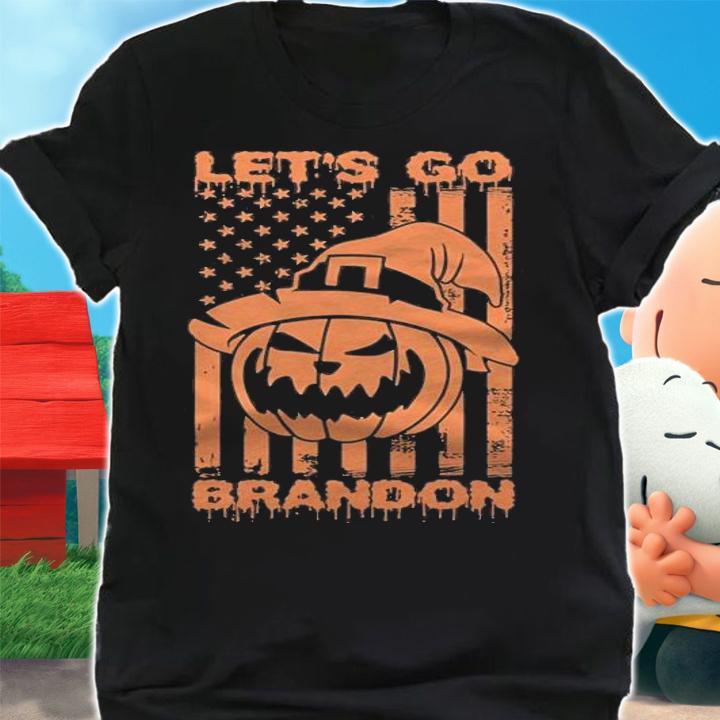 F Joe Biden let's Go Brandon Joe Biden Meme Halloween USA Flag T-Shirt t-shirt