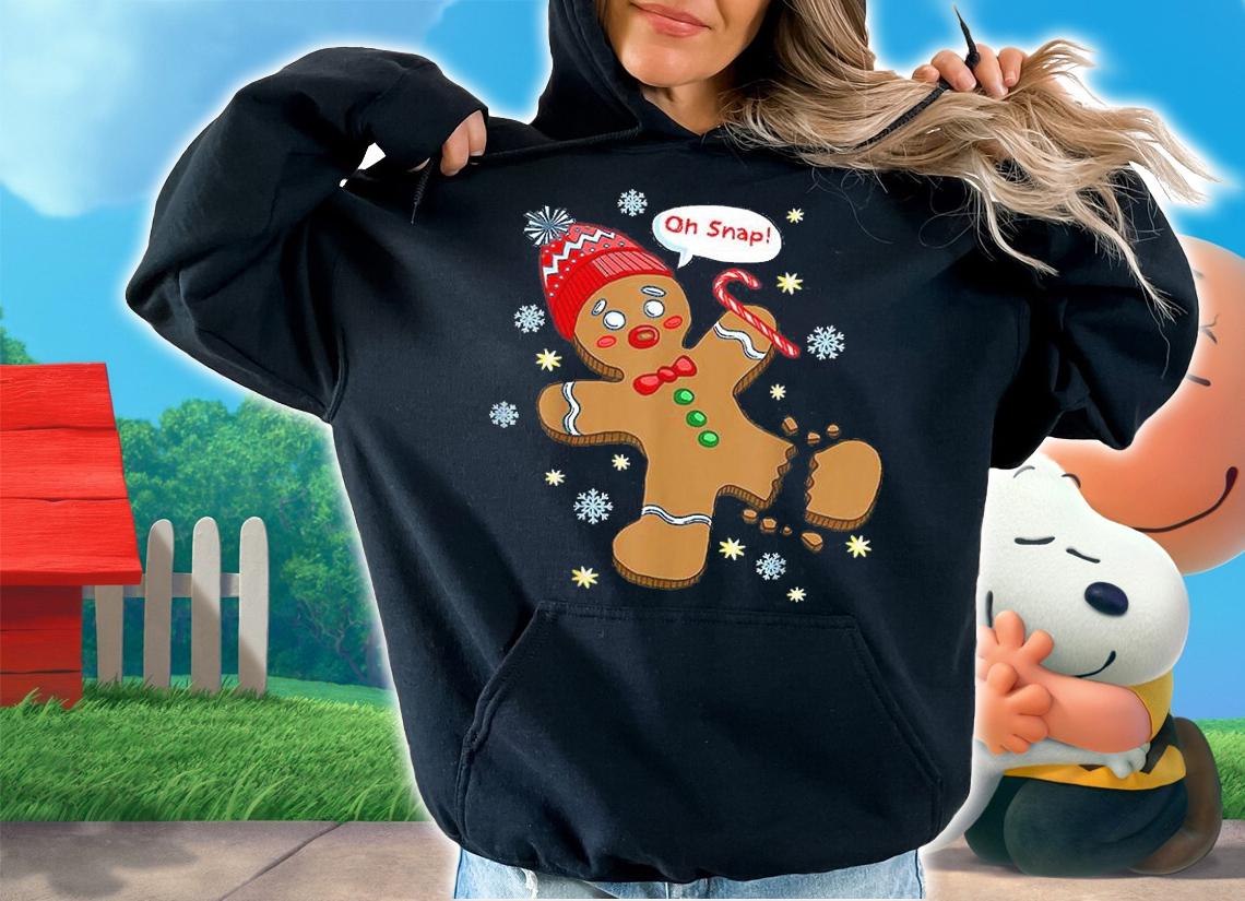 Gingerbread Man Cookie X Mas Oh Snap Funny Cute Christmas T-Shirt t-shirt hoodie