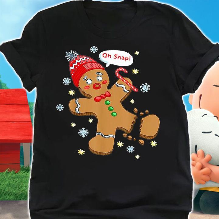 Gingerbread Man Cookie X Mas Oh Snap Funny Cute Christmas T-Shirt t-shirt shirt