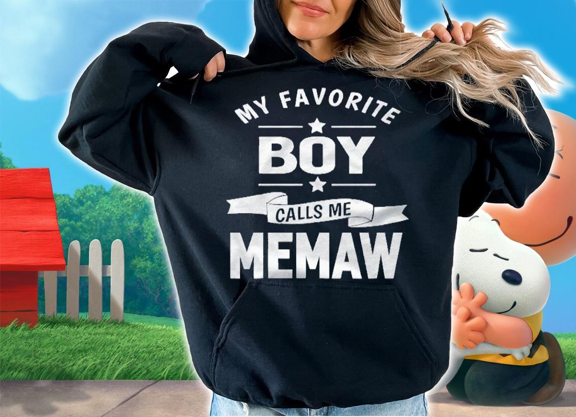 Graphic My Favorite Boy Calls Me Memaw Grandma Gift Pullover Shirt t-shirt