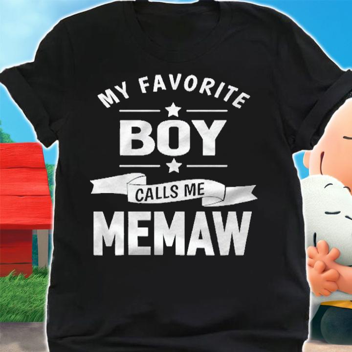 Graphic My Favorite Boy Calls Me Memaw Grandma Gift Pullover Shirt t-shirt