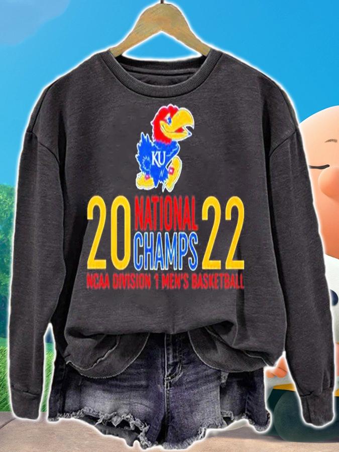 Kansas Jayhawks National Champs 2022 NCAA Division 1 Mens Basketball T-Shirt t-shirt sweatshirt