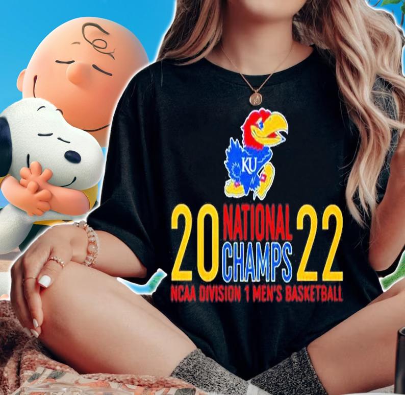 Kansas Jayhawks National Champs 2022 NCAA Division 1 Mens Basketball T-Shirt t-shirt woman shirt