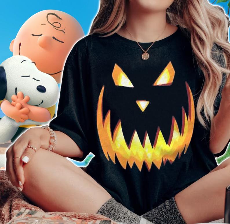 Scary Halloween Shirt Evil Grin Pumpkin Smile Jack O Lantern Shirt t-shirt woman shirt