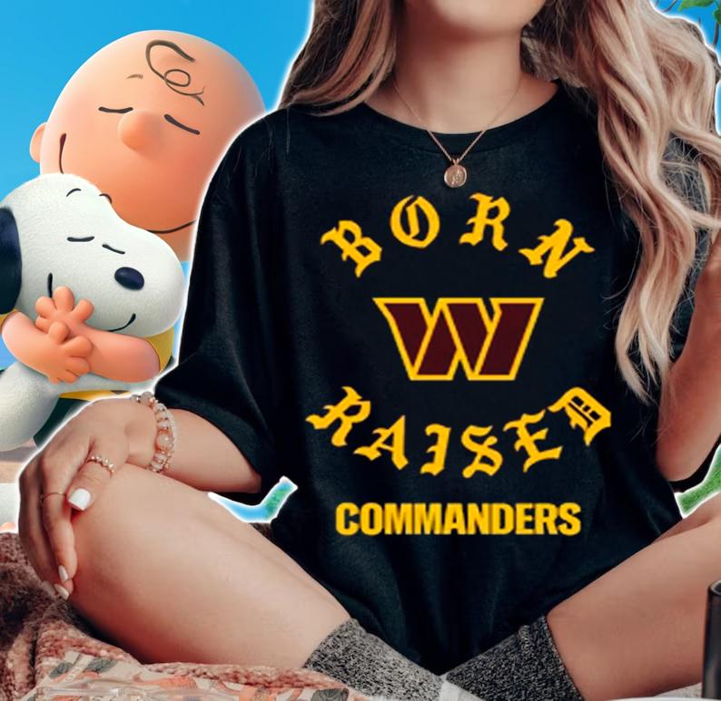 Washington Commanders Logo Born Raised Commanders t-shirt