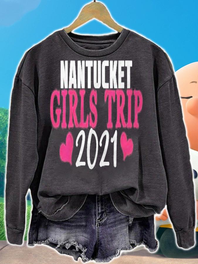 Womens Nantucket Girls Trip 2021 For Women Bachelorette Party Gift T-shirt t-shirt sweatshirt