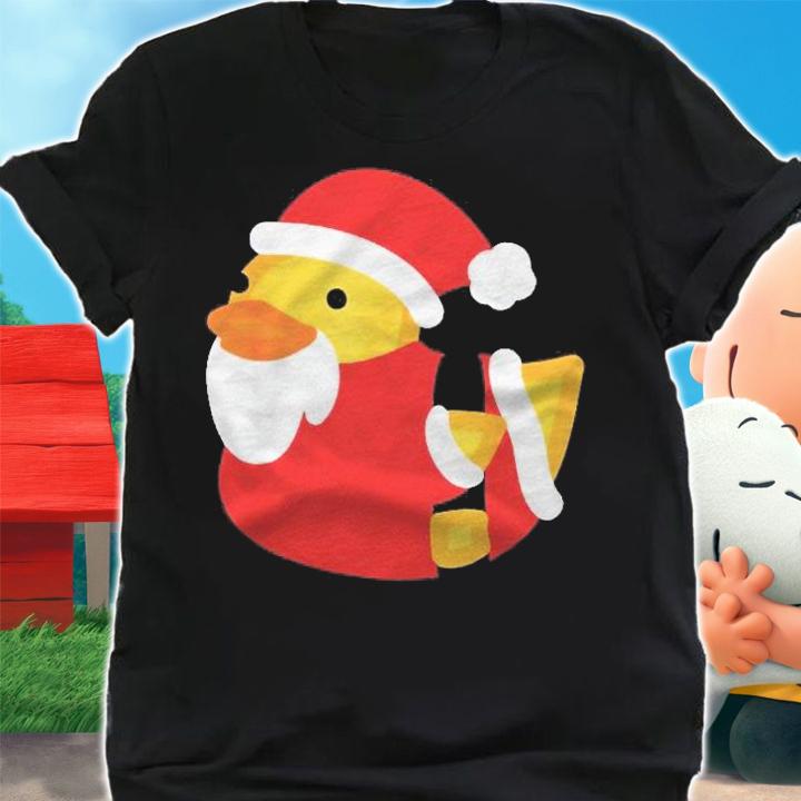 Christmas Duck Shirt Cute Santa Rubber Duckling Shirt shirt