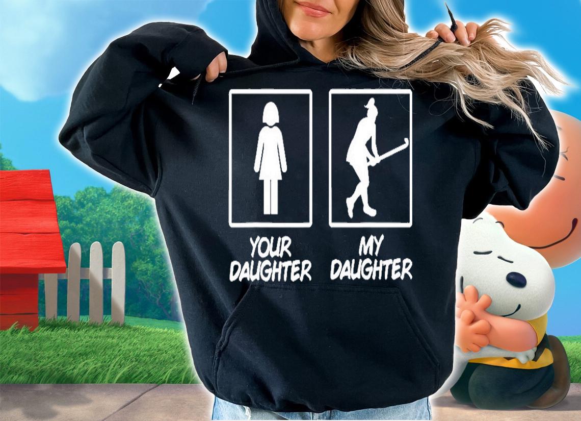 Funny Hockey Girl Daughter Mom Dad Sticks T-Shirt hoodie