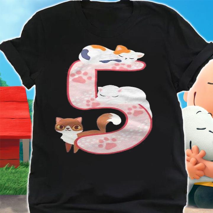 Kids 5Th Birthday Girl Cats Outfit 5 Years Old shirt shirt