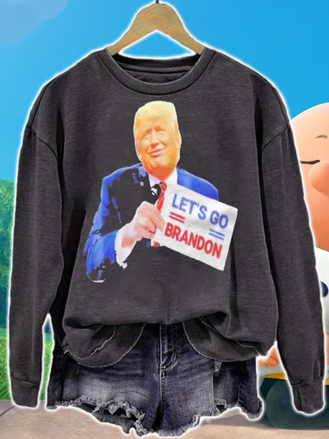 Let's go Braden Brandon Trump American flag 2024 T-shirt