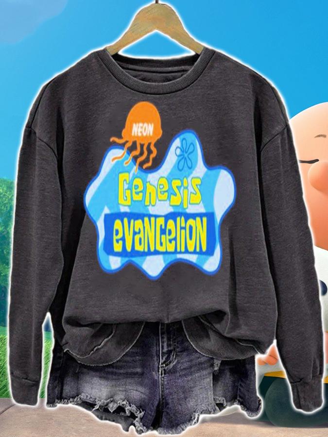 Neon Genesis Evangelion Spongebob Shirt sweatshirt