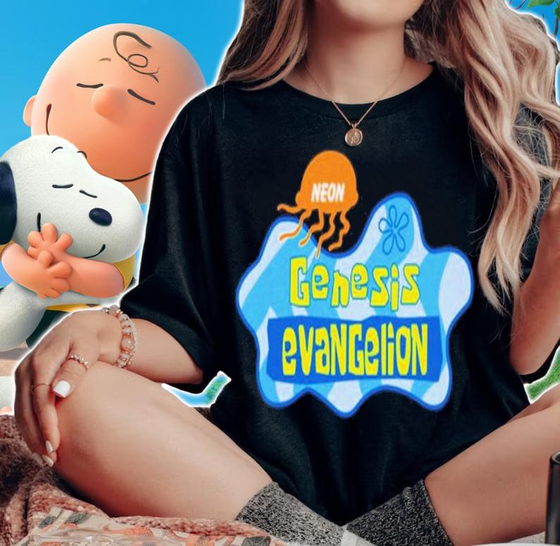 Neon Genesis Evangelion Spongebob Shirt woman shirt