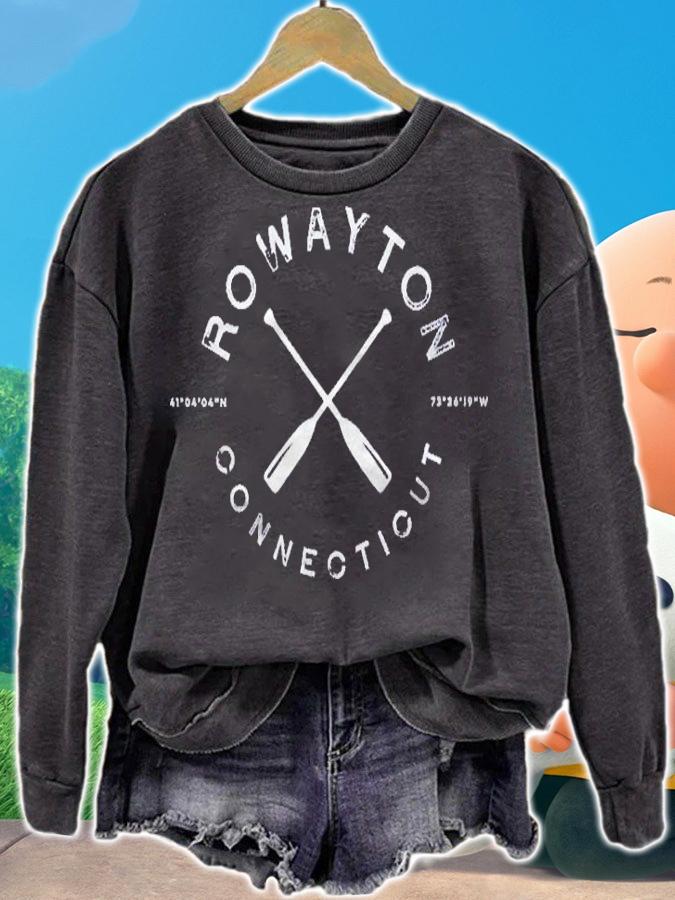 Rowayton Connecticut Crossed Oars Graphic Shirt