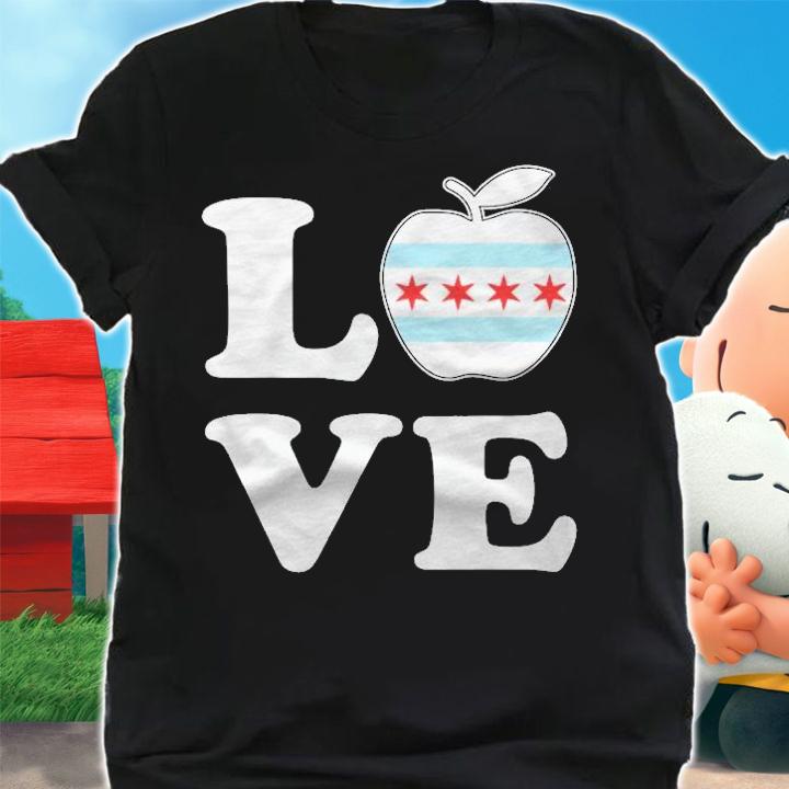 Chicago Flag I Love Chicago City Gift T-shirt shirt