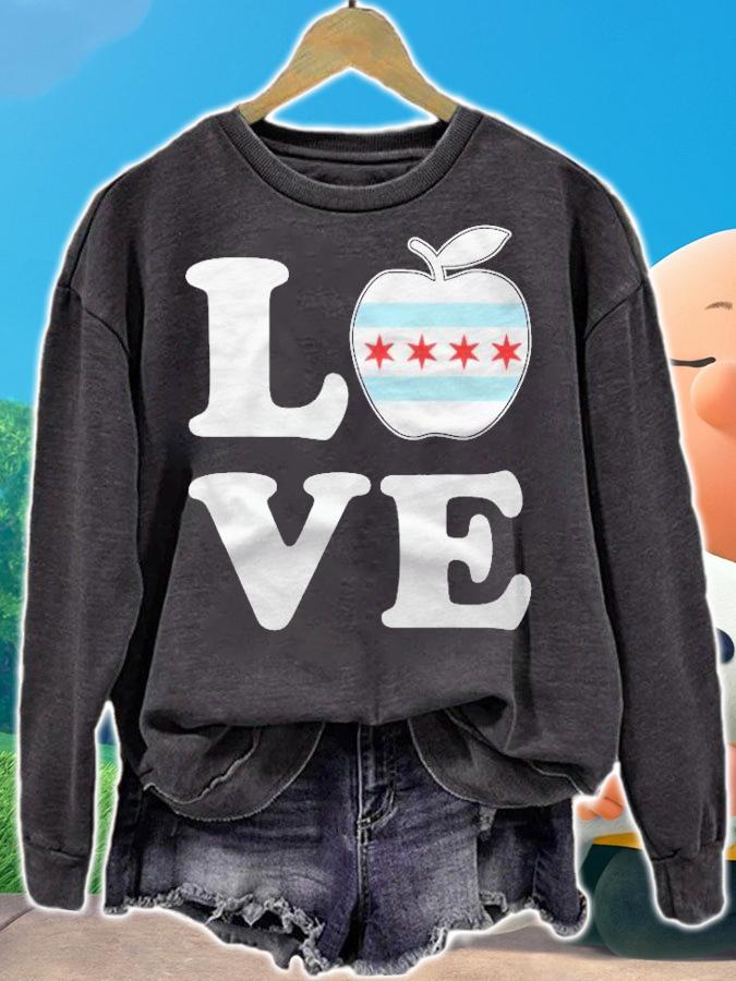 Chicago Flag I Love Chicago City Gift T-shirt sweatshirt