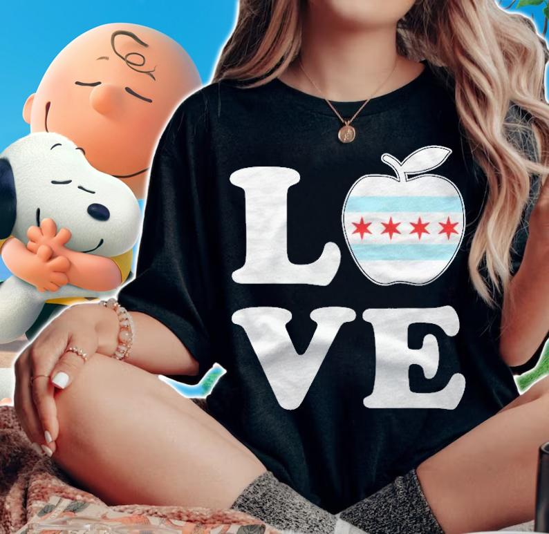 Chicago Flag I Love Chicago City Gift T-shirt woman shirt