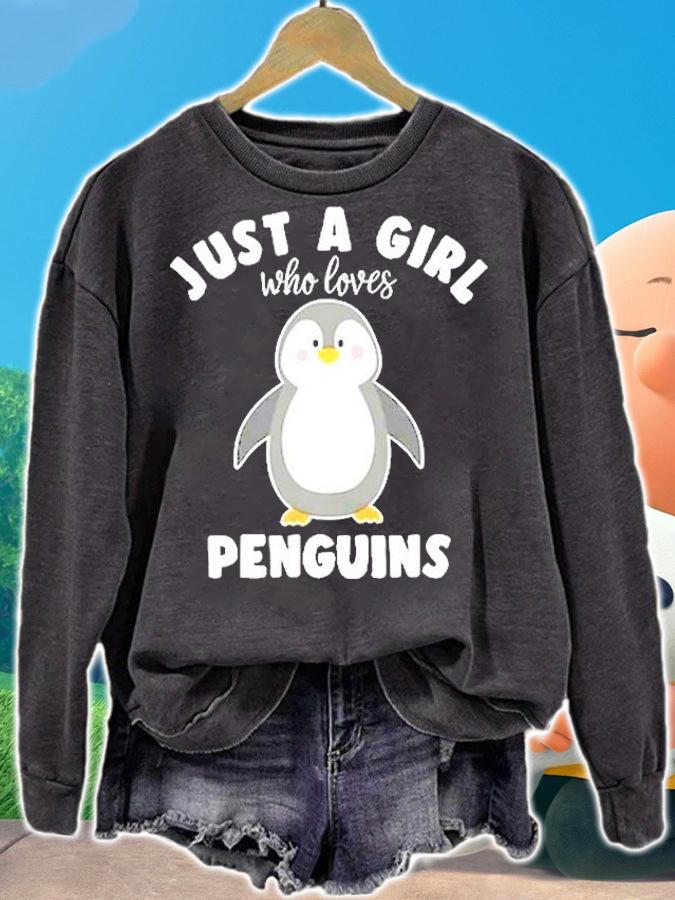Just A Girl Who Loves Penguins T-Shirt sweatshirt