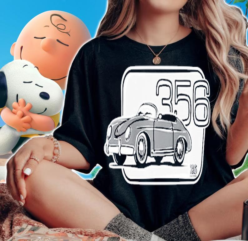 Speedster 356 Cabrio Classic Car Grey 2 Gift T-Shirt