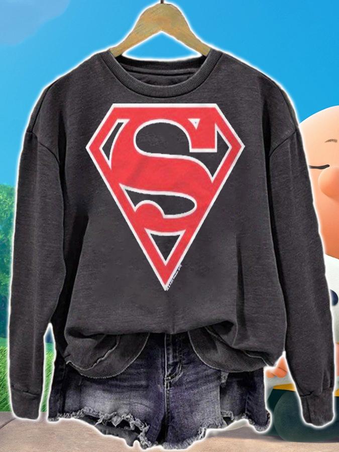 Superman Red & White Shield Shirt sweatshirt