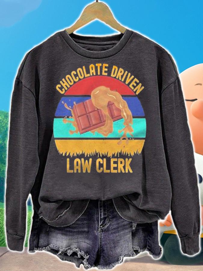 Chocolate driven law clerk shirt