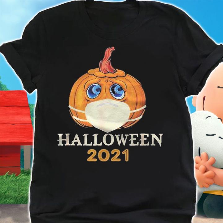 Halloween 2021 Pumpkin With Face Mask Halloween Classic Shirt