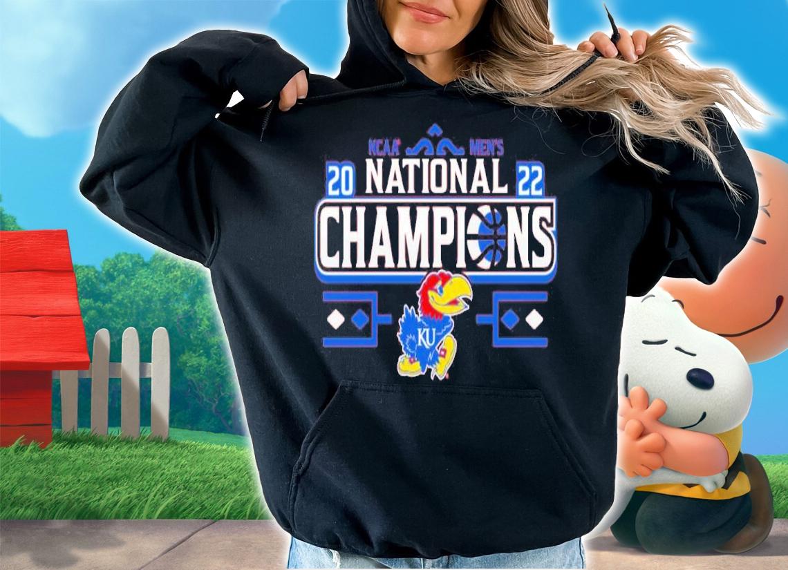 Kansas Jayhawks Blue 84 NCAA Men's Basketball National Champions Bracket 2022 Shirt hoodie