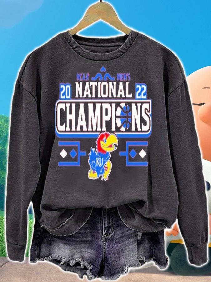 Kansas Jayhawks Blue 84 NCAA Men's Basketball National Champions Bracket 2022 Shirt sweatshirt