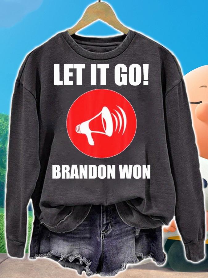 Let It Go Brandon Won Vintage Bullhorn Funny T-Shirt