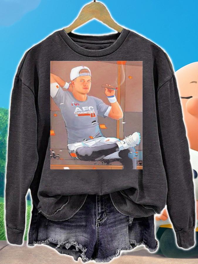 Cincinnati Bengals Joe Burrow Smoking Shirt sweatshirt