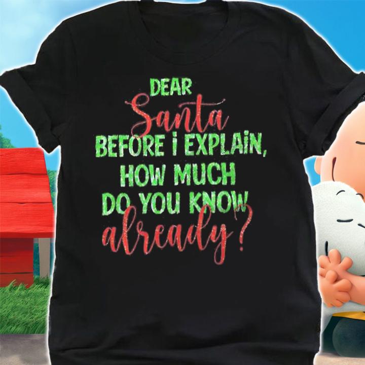 Dear Santa before I explain how much do you know already T-shirt shirt