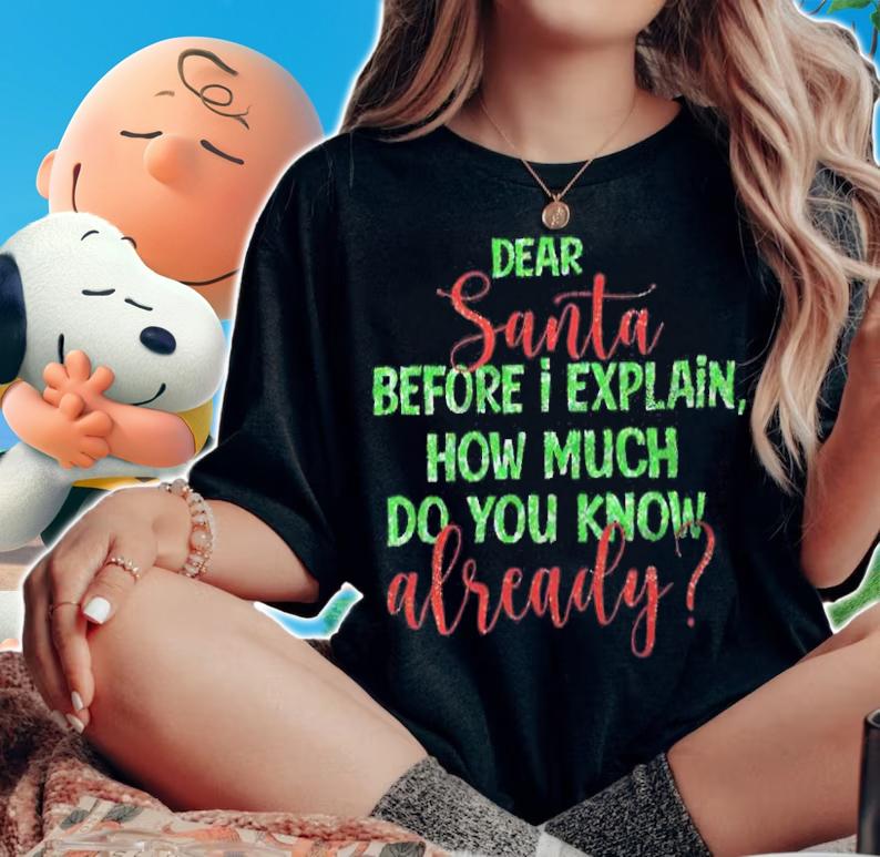 Dear Santa before I explain how much do you know already T-shirt woman shirt