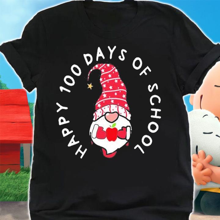 Funny 100 Days Of School Cute Gnome Shirt