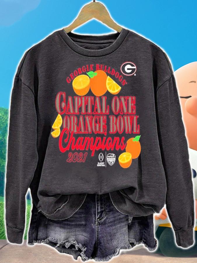 Georgia Bulldogs College Football Playoff Orange Bowl Champions 2021 Shirt