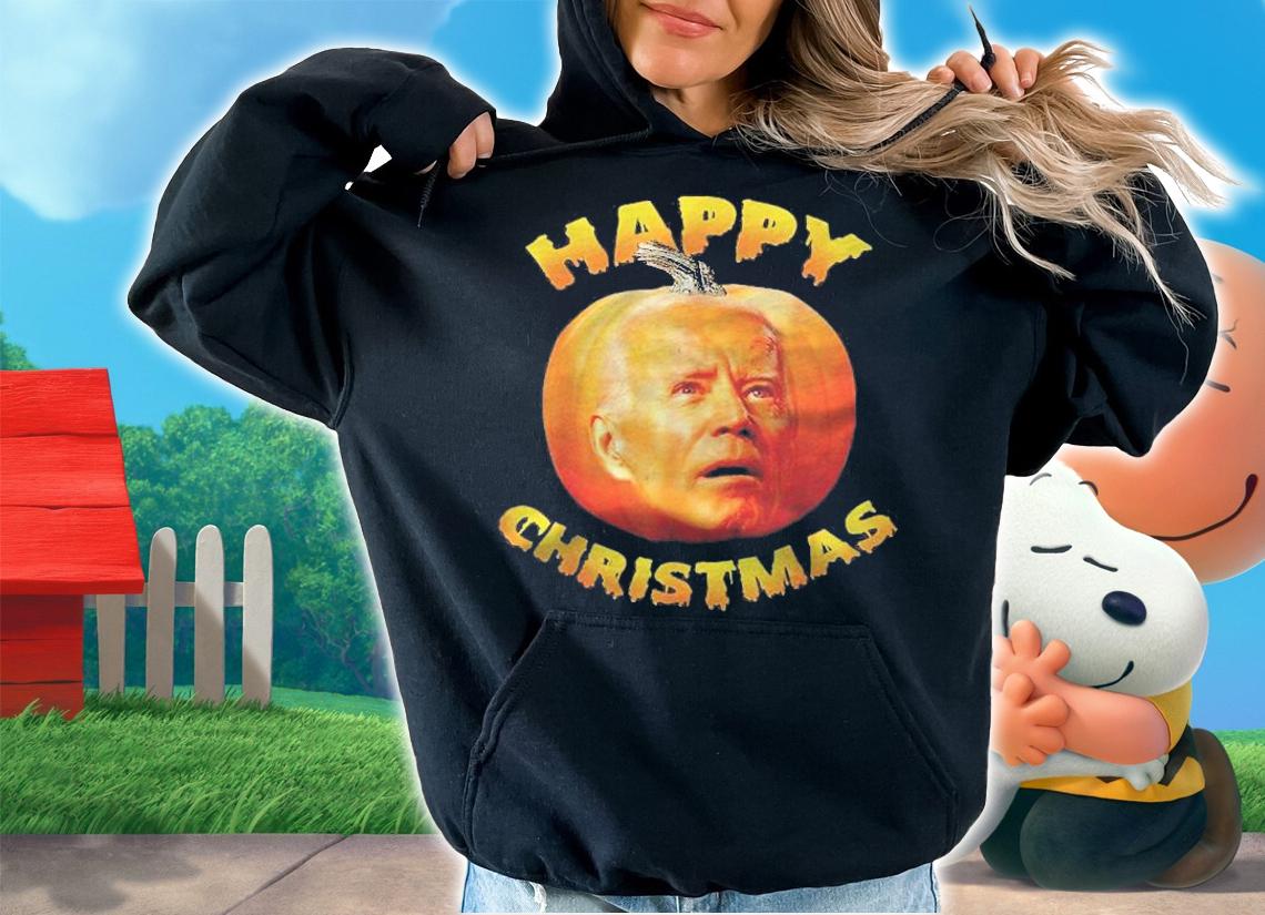Happy Christmas Anti-Joe Biden Funny Halloween 2021 Pumpkin Shirt