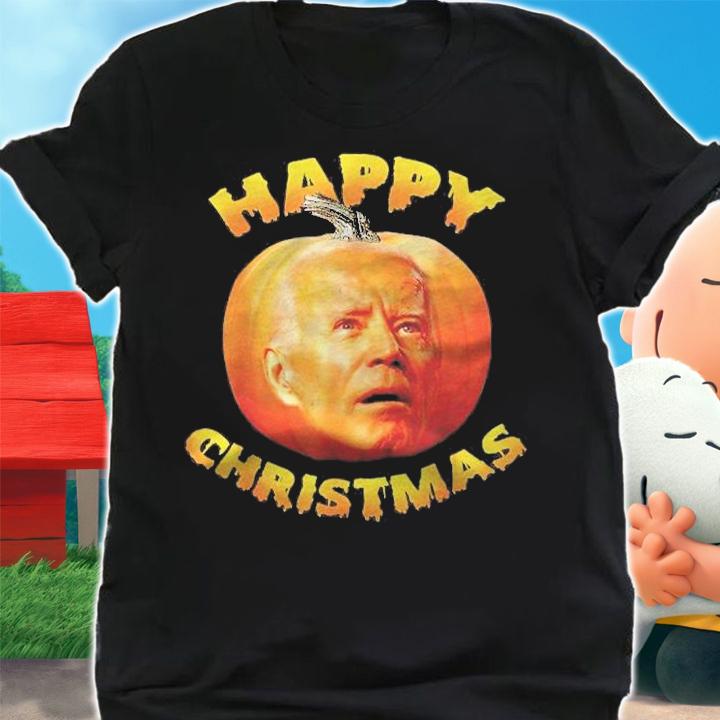Happy Christmas Anti-Joe Biden Funny Halloween 2021 Pumpkin Shirt