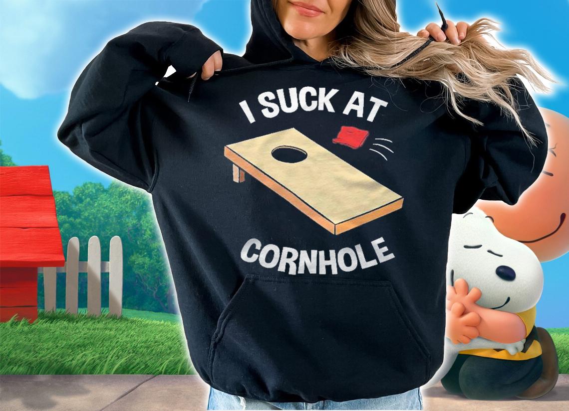 I Suck At Cornhole Dummy Boards Sport Players Lawn Champs Shirt hoodie
